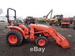 Kubota L3901 Tractor, 4WD, Hydro, LA525 Front Loader, R4 Tires, 1,221 Hours