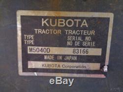 Kubota M5040 Tractor, 4WD, LA1153 FL SSL QA, 8 Speed, 1,555 Hours