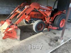 Kubota Tractor 4x4 Loader L3450 ONLY 348hrs! Belly Mower, Diesel Engine
