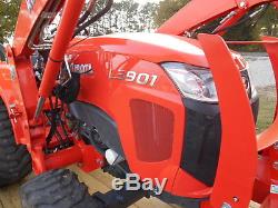 L3901D Kubota 4wd Tractor/Loader/New Trailer/New Bushhog/ Used Boxblade/Tiedowns
