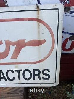 LARGE ORIGINAL Vintage ZETOR TRACTOR Dealership Dealer FARM SIGN Double Sided