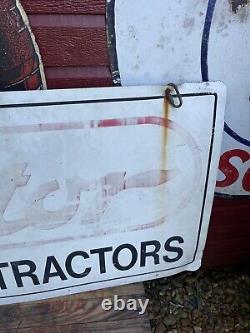 LARGE ORIGINAL Vintage ZETOR TRACTOR Dealership Dealer FARM SIGN Double Sided