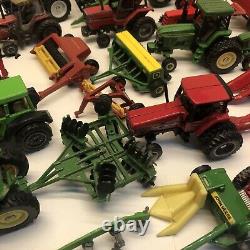 LG Lot Farm Die Cast John Deere International Ford 1/64 Tractors And Implements