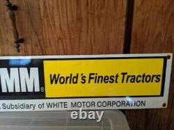 Large Vintage Minneapolis-moline Tractor Farm Porcelain Sign 40 X 6