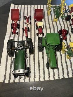 Lot of 30 Vintage Diecast Toy Tractors and 1/64. EE
