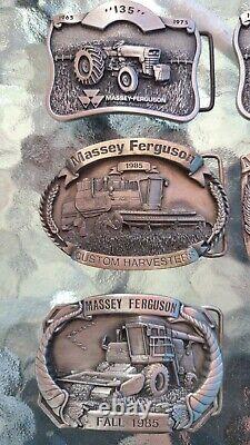 Lot of Nine Massey Ferguson Tractor Buckles