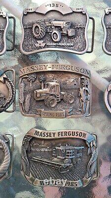 Lot of Nine Massey Ferguson Tractor Buckles