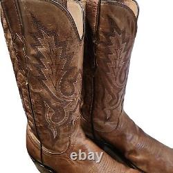 Lucchese Mens Handmade Mad Dog Goatskin Cowboy Boots sz 9.5 D Square Steele Toe
