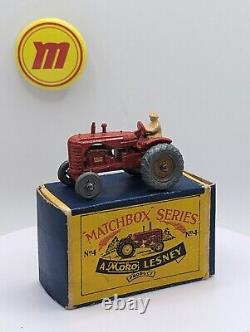 MATCHBOX LESNEY No. 4a Massey Harris Tractor 1954 MIB vintage diecast