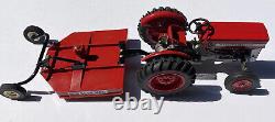 Massey Ferguson 135 Red Farm Tractor& Bush Hog Mower Byersville Iowa Scale Model