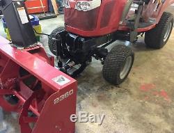Massey Ferguson GC2400 snowblower mower, 60 loader cab, 4x4 compact Tractor