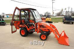NICE! 2008 Kubota BX2350 Tractor Loader withHydraulic Snow Blade & Cab LOW HOURS