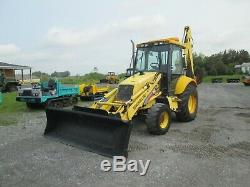 New Holland 655E Loader Backhoe Used Diesel 4X4 All Glass Cab Heat Outriggers