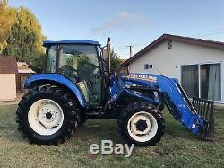 New Holland T4.75 Tractor 75 HP With Bucket, Enclosed Cab, In & Out Immaculate