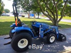 New Holland TC33 Tractor 7308 Loader 4WD Diesel 30HP Mid PTO Rear Hydraulics