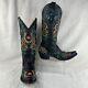 Old Gringo Floral Horseshoe Embroidered Womens Cowboy Boots Size 6.5B Rare