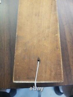 RARE Vintage Oliver Farm Equip Wood Thermometer Abernathy Equip Co Lincolnton NC