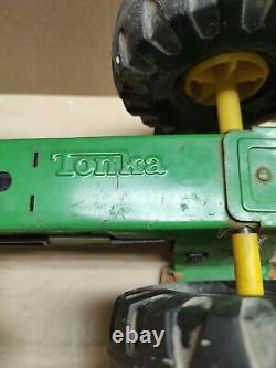 RARE Vintage Tonka Farm Sprayer Green Tractor withYellow Chemical Sprayer Tank
