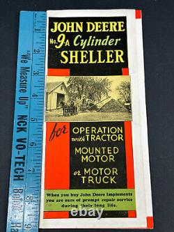 RARE vtg 20s 30s John Deere 9-A Sheller catalog pamphlet NICE tractor farming