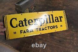 Rare 24 Caterpillar Farm Tractors Dealer Porcelain Metal Sign Barn Deere Pig Ih