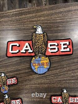 Rare Case Tractor Embroidered Eagle Globe Patches 1 Large 5-Small 1-Pin