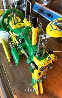 Singer Sewing John Deere Tractor with Plow Lamp Handmade