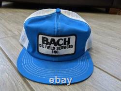 USA made K-PRODUCTS vintage PATCH trucker hat BACH OIL snapback farm tractor