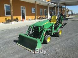 Used 4x4 John Deere 1025R Tractor Loader Backhoe Diesel