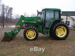 Very Nice John Deere 6210 4 X 4 Cab Loader Tractor Only 1993 Hours