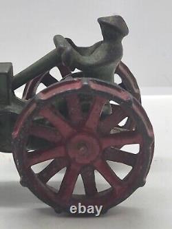 VERY RARE HTF Early 1920's Freidag Cast Iron Wallis Tractor Farm Toy Green Red