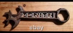 Very Rare Old Antique ZENITH Cut Out Plow Farm Implement Tractor Wrench Tool Vtg