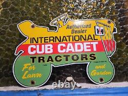 Vintage 1965 International Harvester Porcelain Sign Cub Cadet Tractor Farm Gas
