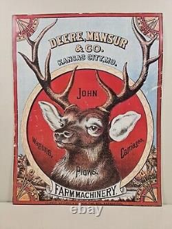 Vintage 1992 John Deere Advertisement Poster 24x18.5 Farm Tractor Kansas City MO