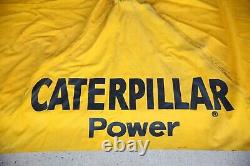 Vintage Caterpillar Power Tractor Umbrella Farm Implement Construction sign CAT
