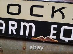 Vintage Cockshutt Porcelain Sign Farm Equipment Tractor Machinery Dealer Canada