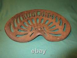 Vintage Farm Implement Cut-out Cast Iron Tractor Seat Budlong Bud Long Type 2