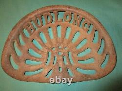 Vintage Farm Implement Cut-out Cast Iron Tractor Seat Budlong Bud Long Type 2