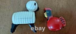 Vintage Fisher Price Little People Farm Tractor Farmer Cow Sheep Rooster Fence