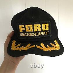 Vintage Ford Tractors Equipment Patch Trucker Hat Snapback Farm USA