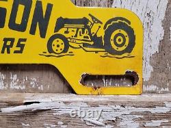 Vintage Fordson Tractors Porcelain Sign Plate Tag Topper Farm Machine Service