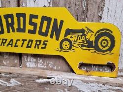 Vintage Fordson Tractors Porcelain Sign Plate Tag Topper Farm Machine Service