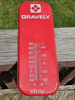 Vintage Gravely Mowers Farm Tractors Metal Advertising Thermometer Sign