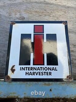 Vintage International Harvester Porcelain Sign Farm Ranch Tractor Agriculture