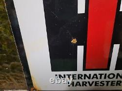 Vintage International Harvester Porcelain Sign Farming Tractor Dealer Sales 10