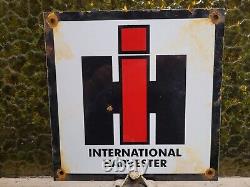 Vintage International Harvester Porcelain Sign Farming Tractor Dealer Sales 10