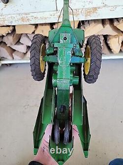 Vintage John Deere 1/16 Eska Farm Toy Tractor 630 730 With JD Corn Picker USA