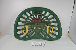 Vintage John Deere Farm Tractor Cast Iron Seat 1847 Deer Sign Antique