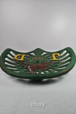 Vintage John Deere Farm Tractor Cast Iron Seat 1847 Deer Sign Antique