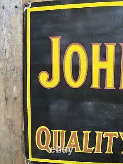 Vintage John Deere Porcelain Sign 48 Old 1934 Tractor Farm Farming Gas Oil Car