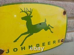 Vintage John Deere Porcelain Sign Tractor Dealer Advertising Farming Equipment